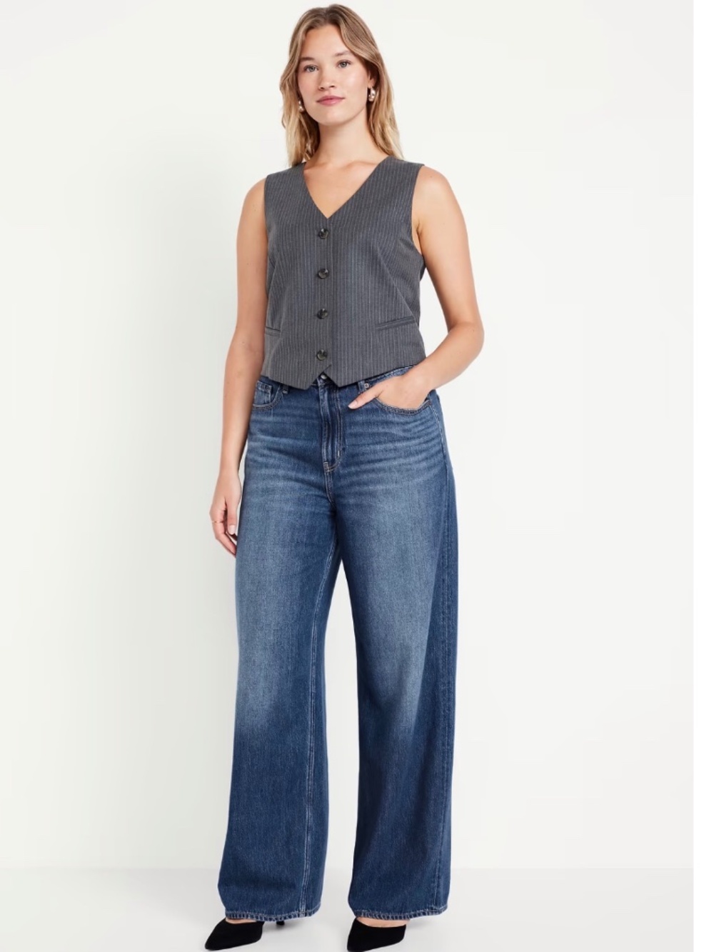 Old Navy High-Waisted Baggy Wide-Leg Jeans -4-